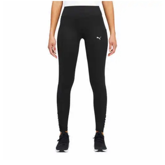 NWT Puma Women's Ruched Fusion Black Pocket Tight Workout Legging M - Picture 2 of 6